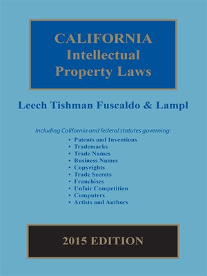 cover image of California Intellectual Property Laws
